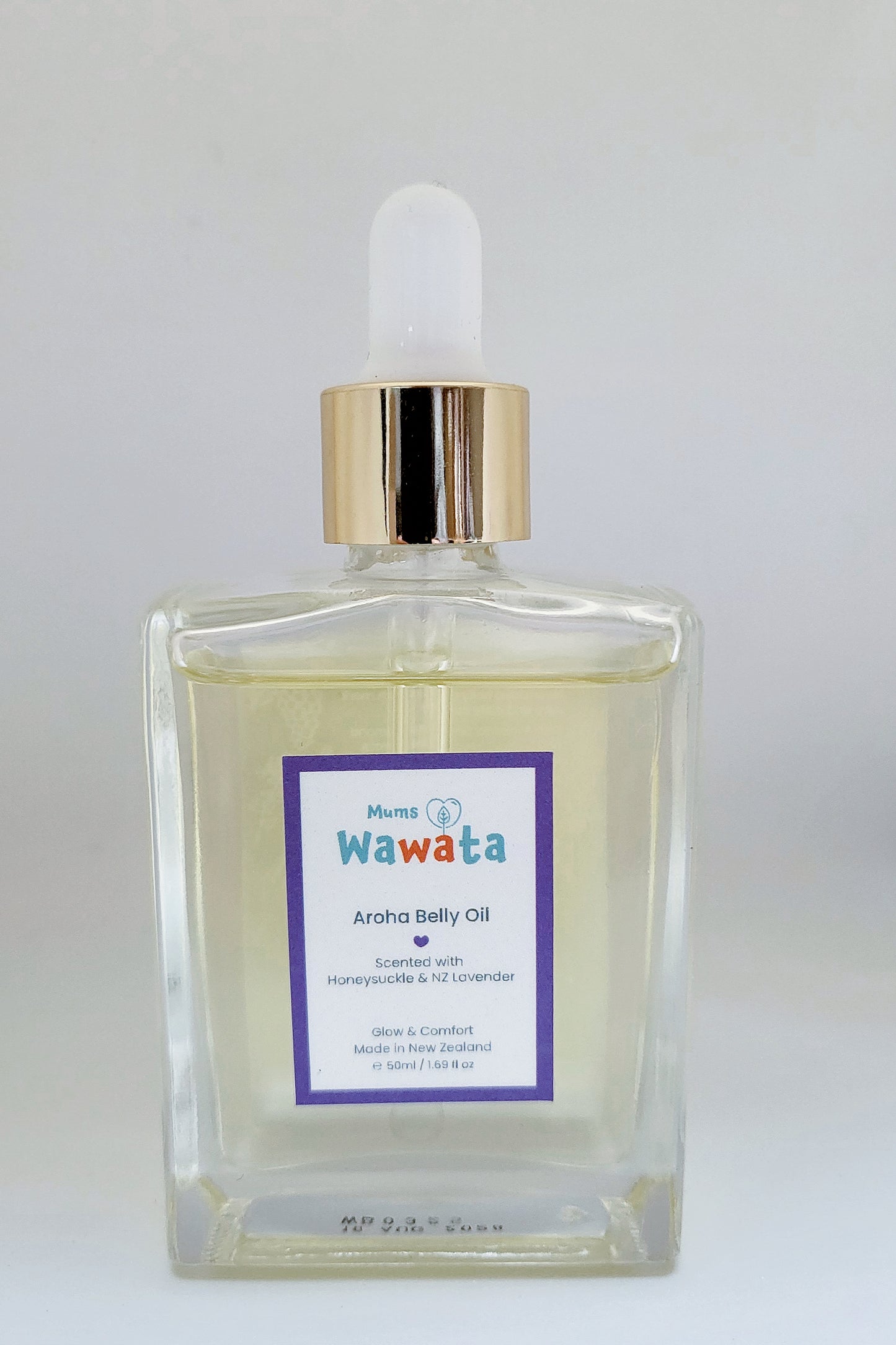 Wawata Mums Aroha Belly Oil - Honeysuckle + NZ Lavender Oil 50ml