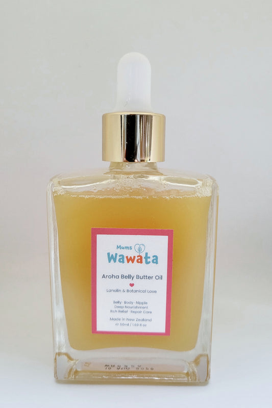 Wawata Mums Aroha belly Oil - Lanolin + Botanical Love 50ml